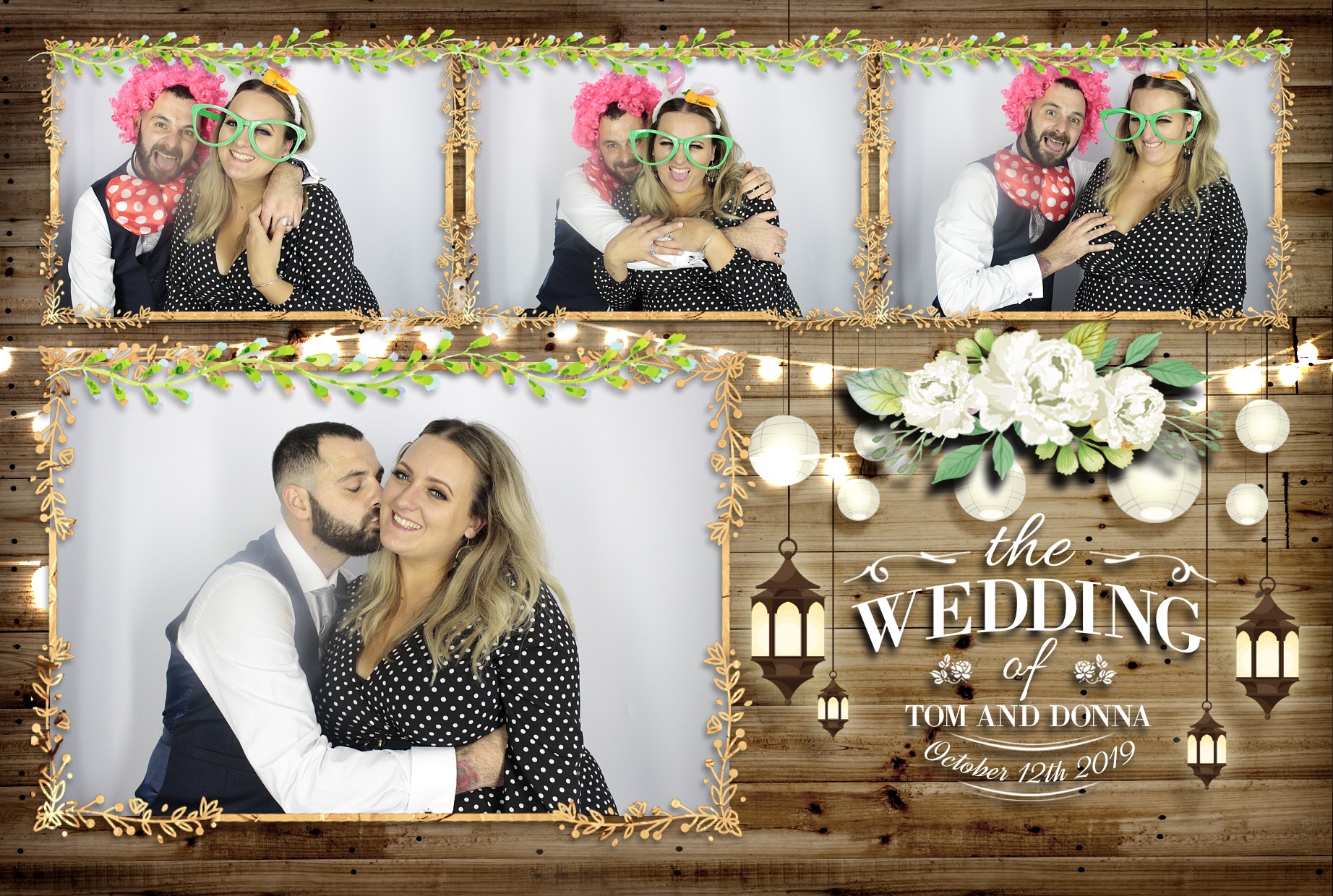 Tom & Donna's Wedding  | View more photos from the event at gallery.myphotoboothexperience.co.uk/u/MyPhotoBoothExperienceLtd/Tom-Donnas-Wedding